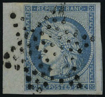 Oblitéré N° 4, 25c Bleu Grand Bdf, Superbe - Altri & Non Classificati