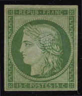 Neuf Avec Charnière N° 2e, 15c Vert Vif Clair, Réimpression T.B. - Altri & Non Classificati