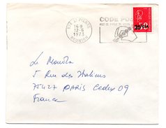 RÉUNION = 974 St PIERRE  1973 = FLAMME SECAP Illustrée  = ' CODE POSTAL / MOT De PASSE ' - Lettres & Documents