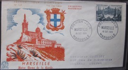 Enveloppe FDC 127 - 1955 - Marseille - Notre Dame De La Garde - Port - Bateaux - YT 1037 - Lettres & Documents