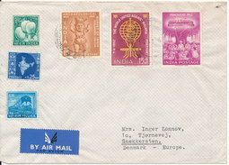 India Air Mail Cover Sent To Denmark 14-1-1963 - Airmail
