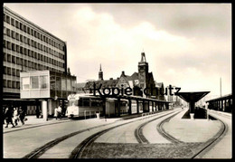 ÄLTERE POSTKARTE KARL-MARX-STADT POSTSTRASSE ZENTRALHALTESTELLE DER STRASSENBAHN Chemnitz Tramway Tram Cpa AK Postcard - Chemnitz (Karl-Marx-Stadt 1953-1990)