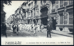 Molenbeek - St Remi : Procession Dans Laes Rues De La Paroisse / La Gilde St Paul - St-Jans-Molenbeek - Molenbeek-St-Jean