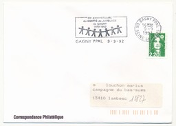 FRANCE - Env. Affr 2,20 Briat - OMEC "25eme Anniversaire Jumelage De Gagny" GAGNY (Seine St Denis) 1992 - Non Classificati