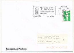 FRANCE - Env. Affr 2,70 Briat - OMEC "7eme Festival Du Film Arabe De FAMECK" (Moselle) 1996 - Film