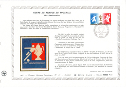 ⚽ " COUPE DE FRANCE DE FOOTBALL " Sur Feuillet DAP 1° Jour CERES En Soie RARE (4900 Ex) De 1977 N° YT 1940. FDC - Sonstige & Ohne Zuordnung