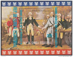 Guinea Equatoriale 1975 Burgoyne Saratoga 200° Anniv. Stati Uniti USA  Sheet Perf. Nuovo Mnh - Unabhängigkeit USA