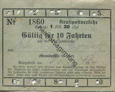 Deutschland - Kraftpostverkehr 1942 - Gültig Für 10 Fahrten Auf Der Kraftpoststrecke - Fahrkarte 1RM 20Rpf - Europa