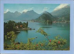 Talloires Et Duingt (74) Lac D'Annecy Le Petit Lac Et Le Massif Des Bauges 2 Scans 31/08/1981 Flamme D'Aix-les-Bains - Talloires
