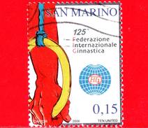 SAN MARINO - Usato - 2006 - Federazione Internazionale Ginnastica - 0,15 € • Anelli E Logo Della F.i.g. - Usados