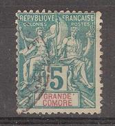 GRANDE COMORE 1897 Type Groupe  Yvert N° 4, 5 C Vert ,obl TB - Gebruikt