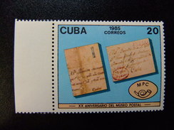 CUBA 1985 20 Aniversario Del Museo Postal ( Cartas Siglo 18) Yvert  2592 ** MNH - Neufs