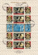 REPUBLIQUE DE GUINEE- FEUILLET DE 16 TIMBRES ESPACE - CONAKRY 23.11.65 - GEMINI 5 AUGUST 21-29 1965 120 ORBITS - 2 /TB - Sammlungen