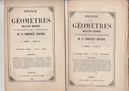 LOT  DE 6 EXEMPLAIRES JOURNAUX ET BULLETINS DES GEOMETRES -ANNEE 1877 --TB - Non Classés