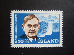 ICELAND 1965  25 DEATH OF EINAR BENEDIKTSSON  YVERT 563 / MICHEL 397  MNH**   (E4204-050) - Neufs