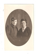 Carte Photo Militaria Portrait Couple Soldat 74ème & Femme En Médaillon - Personnages