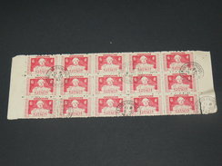 TIMBRES NEUFS D INDOCHINE 1889 A 1945  /  1943 RIGAULT DE GENOUILLY  6 CENTS / BLOC 15 TIMBRES MORCEAU DE FEUILLET - Unused Stamps