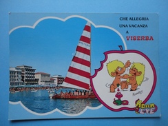 Viserba - Rimini - Vignetta Adam Eve - Che Allegria Una Vacanza A ..  - Vedutina Mare Spiaggia E Alberghi - Carrara