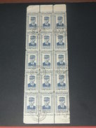 TIMBRES NEUFS D INDOCHINE 1889 A 1945  /  1944  PHILIPPE PETAIN   40 CENTS  / BLOC  15 TIMBRES  MORCEAU DE FEUILLET - Nuovi