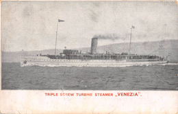 05839 "TRIPLE SCREW TURBINE STEAMER - VENEZIA - TRIESTE-VENEZIA - TRIESTE-ANCONA"  CART NON SPED - Banken