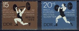 DDR 1966 - MiNr 1210-1211 -  Welt- Und Europameisterschaften Im Gewichtheben, Berlin - Halterofilia