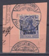 Germany Offices In Turkey 1905 Issues, Cut Square - Deutsche Post In Der Türkei