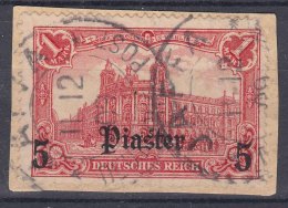 Germany Offices In Turkey 1905 Issues, Cut Square - Turkey (offices)