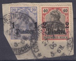 Germany Offices In Turkey 1905 Issues, Multiple Cut Square - Turquie (bureaux)