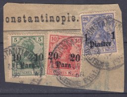 Germany Offices In Turkey 1905 Issues, Multiple Cut Square - Turquie (bureaux)