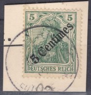 Germany Offices In Turkey 1908 Mi#48 Cut Square - Deutsche Post In Der Türkei