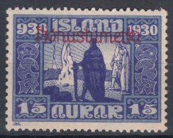 Iceland Island Ijsland 1930 Porto Mi#48 Mint Hinged - Service