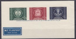 Austria 1949 UPU Very Nice Commemorative Block With Printed Airmail Label, Mint Never Hinged - Ongebruikt