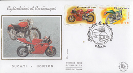 Enveloppe  FDC  1er  Jour   FRANCE   Motos   Cylindrées  Et   Carénages   2002 - Motos