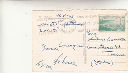 Montecarlo To Torino. Su Post Card - Cartas & Documentos