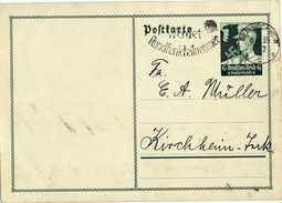 Drittes Reich 1934 Ganzsache Mi P 253  Gelaufen, Nothilfe [140517KIV] - Briefkaarten