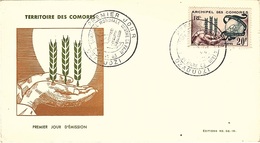 COL-L8 - COMORES N° 26 Sur FDC Campagne Mondiale Contre La Faim - Lettres & Documents