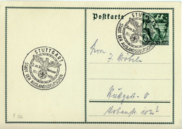 Drittes Reich 1938 Ganzsache Mi P 267 Gelaufen Mit SST [140517KIV] - Postcards