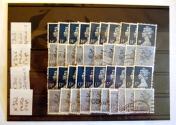 Great Britain - Machin 14p & 17p In 2 Differents Colours Each  - 40 Stamps (4 * 10) - Série 'Machin'