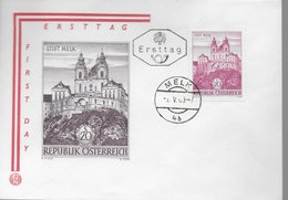 AUTRICHE    FDC    1963   Abbayes De Melk - Abdijen En Kloosters