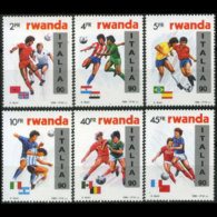 RWANDA 1991 - Scott# 1360-5 W.Cup Soccer Set Of 6 MNH - Unused Stamps