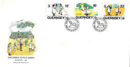 Guernsey 1989 - FDC Europa 1989 - Children's Toys And Games - Guernesey