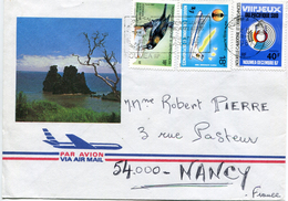 Nouvelle Calédonie-1987-Yt  540,542,PA 252 Sur Jolie Lettre Illustrée,rocher La Poule De Hienghène - Lettres & Documents