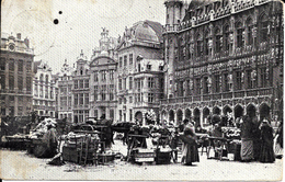 Bruxelles (1000) : Marché Aux Fleurs, Grand'Place. CPA. - Straßenhandel Und Kleingewerbe