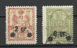 POLEN Poland 1916 Stadtpost Warschau Michel 9 - 10 */o - Neufs