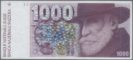 Switzerland / Schweiz: 1000 Franken ND(1987-88) P. 59, Only 2 Very Tiny Corner Folds At Upper Left And Lower Right, Othe - Switzerland