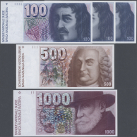 Switzerland / Schweiz: Switzerland: Huge Set With 13 Banknotes 1970's - 1990's Containing 10 Franken 1986, '87 And'90, 2 - Switzerland