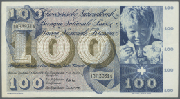 Switzerland / Schweiz: 100 Franken 1956 P. 49a In Condition: XF. - Switzerland
