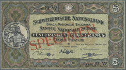 Switzerland / Schweiz: 5 Franken 1936 SPECIMEN, P.11hs In Perfect UNC Condition - Svizzera