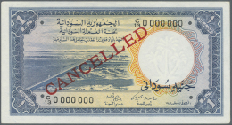 Sudan: 1 Pound 1956 Specimen P. 3s, Small Hole Cancellations, Zero Serial Numbers, Red CANCELLED Overprint, Unfolded But - Soudan