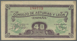 Spain / Spanien: 40 Centimos ND(1937) P. S603 In Condition: VF. - Autres & Non Classés